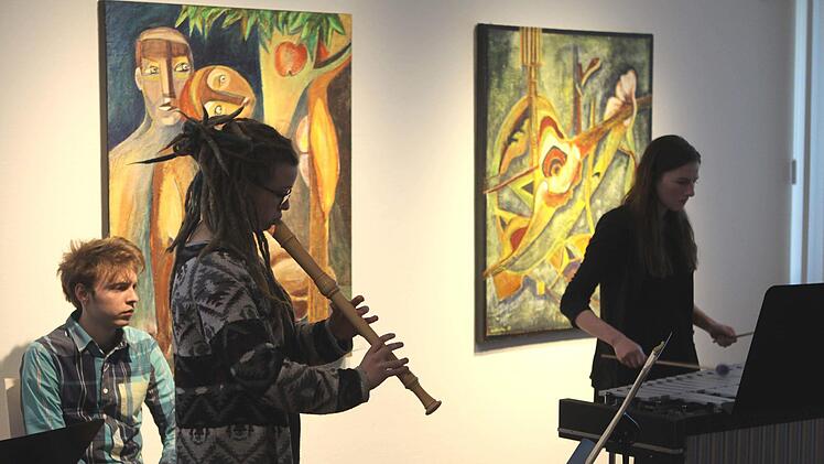 Auf der Eröffnung der neuen Schöntag-Ausstellung in den KKV-Räumen