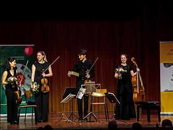 Bgeisterten Applaus verdiente sich das Lazarus String Quartet beim Gastspiel im Coburger Kongresshaus Rosengarten.Foto: Jochen Berger
