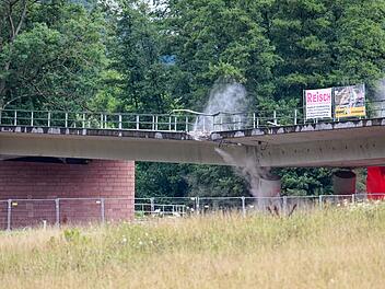 Talbrücke im Odenwald gesprengt