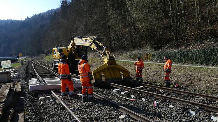 Die Arbeiten an der Strecke der Museumsbahn Fränkische Schweiz laufen. Foto: Paul Pöhlmann