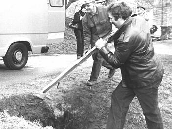 Erdrutsch im März 1982 im Coburger HofgartenFoto: Tageblatt-Archiv/Klaus Wöhner