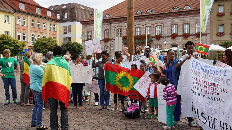Demonstration auf dem Marktplatz