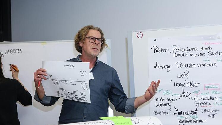 Am Ende der Denkwerkstatt präsentierten Vertreter der einzelnen Arbeitsgruppen ihre Ergebnisse. Foto: Barbara Herbst
