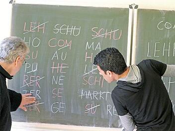 Das Erlernen der deutschen Sprache ist der Knackpunkt bei der Integration Zugewanderter. Deshalb bemüht sich der Landkreis weiter um die Förderung von Bildungsangeboten durch den Bund. Symbolbild: Waltraud Grubitzsch, dpa