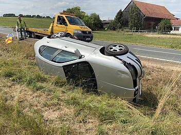 Wespe verursacht Unfall - Fahrer (56) landet in Stra&szlig;engraben