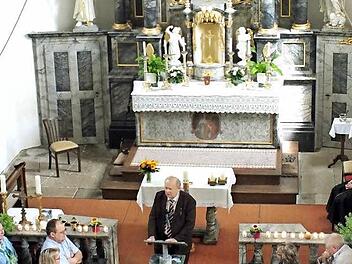 Die Talkirche wurde vor 300 Jahren gebaut. Klaus-Dieter Guhling berichtete darüber. Foto: Björn Hein
