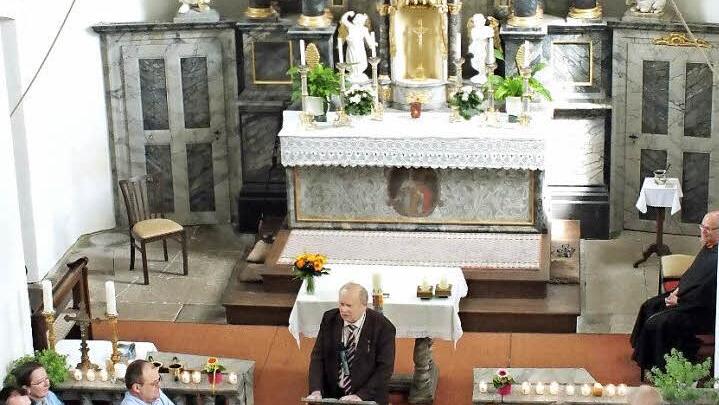 Die Talkirche wurde vor 300 Jahren gebaut. Klaus-Dieter Guhling berichtete darüber. Foto: Björn Hein