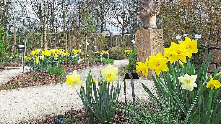Blüht schon, legt aber bald erst richtig los: der Lehrgarten des Kreisverbandes für Gartenbau und Landespflege am Landratsamt. Fotos: Thomas Neder