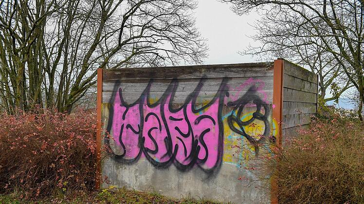 Teile der Spray-Aktion rund um die Kemmerner KläranlageFoto: Ronald Rinklef