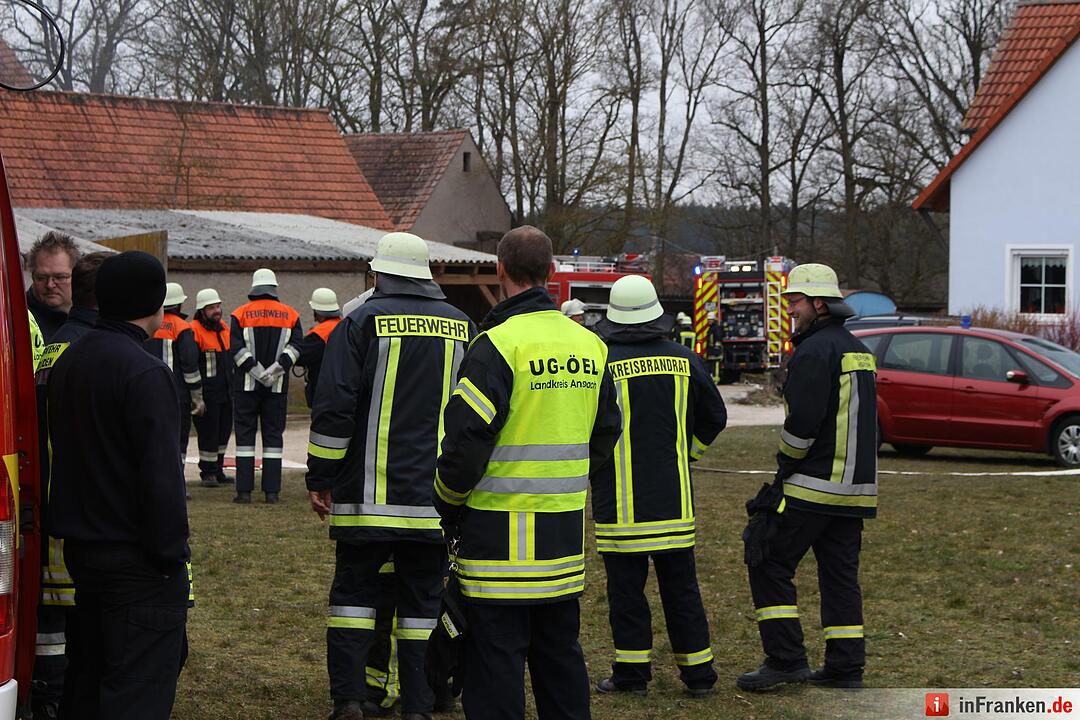 Dachstuhlvollbrand in Zandt bei Lichtenau