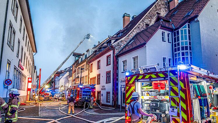 Großbrand in Altstadt von Villingen-Schwenningen
