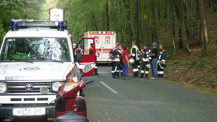 Einsatz im Waldgebiet ...