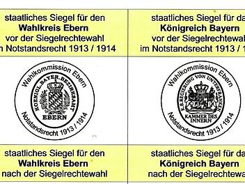 Mit diesem Pamphlet auf der Suche nach einem Reichsverweser: Eine vordergründig anonyme Wahlkommission lässt das Bezirksamt Ebern mit verquasten Argumentationen wieder aufleben. Repro: FT