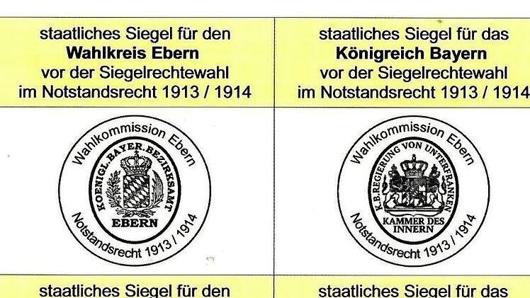 Mit diesem Pamphlet auf der Suche nach einem Reichsverweser: Eine vordergründig anonyme Wahlkommission lässt das Bezirksamt Ebern mit verquasten Argumentationen wieder aufleben. Repro: FT