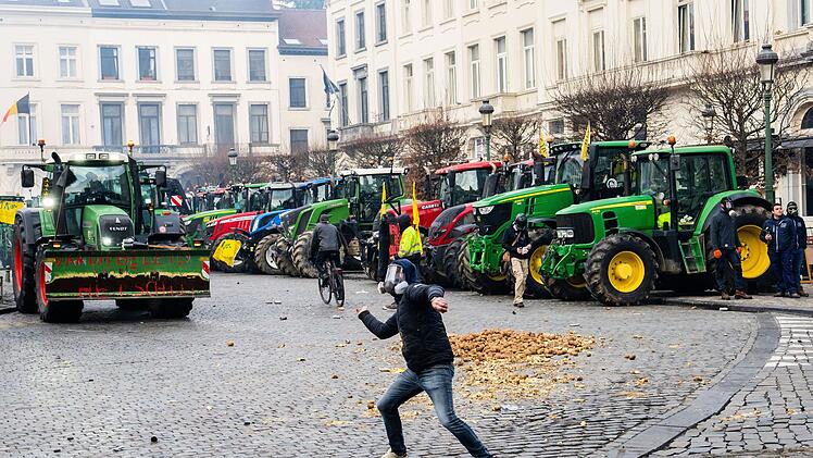 Bauerndemonstration in Br&uuml;ssel