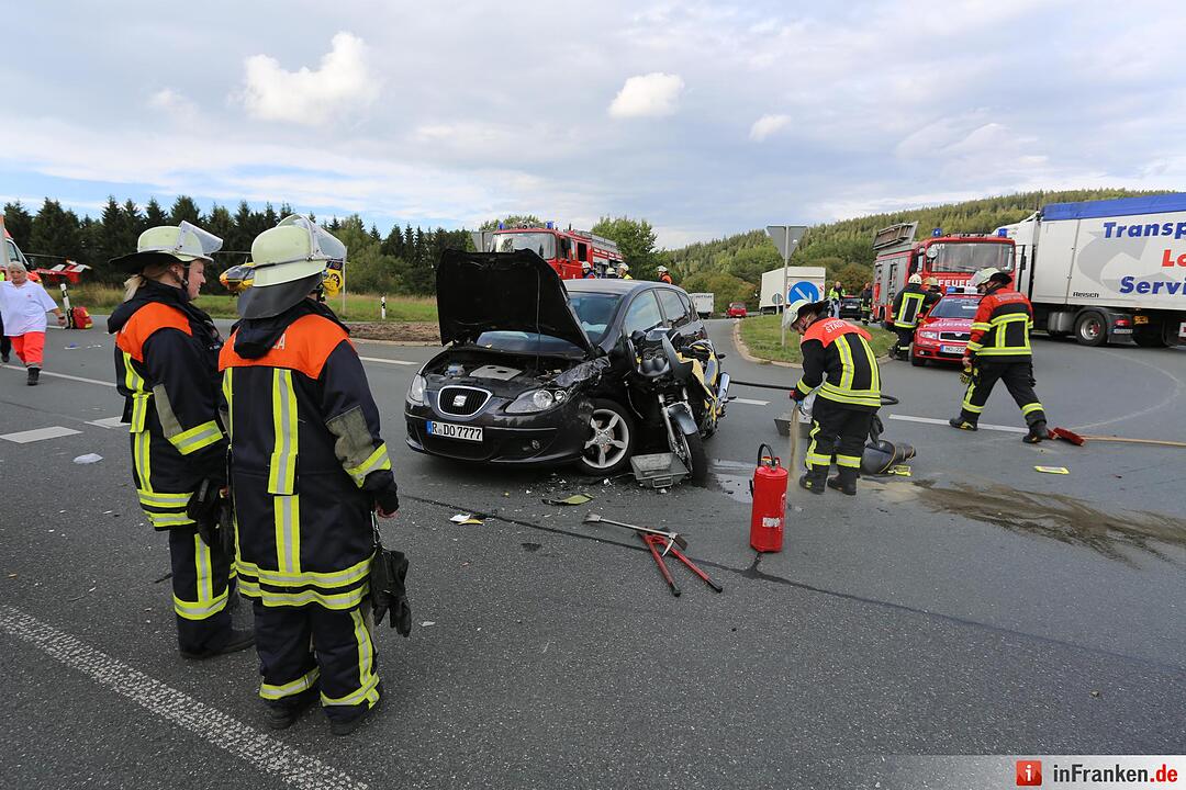 Schwerer Motorradunfall bei Naila