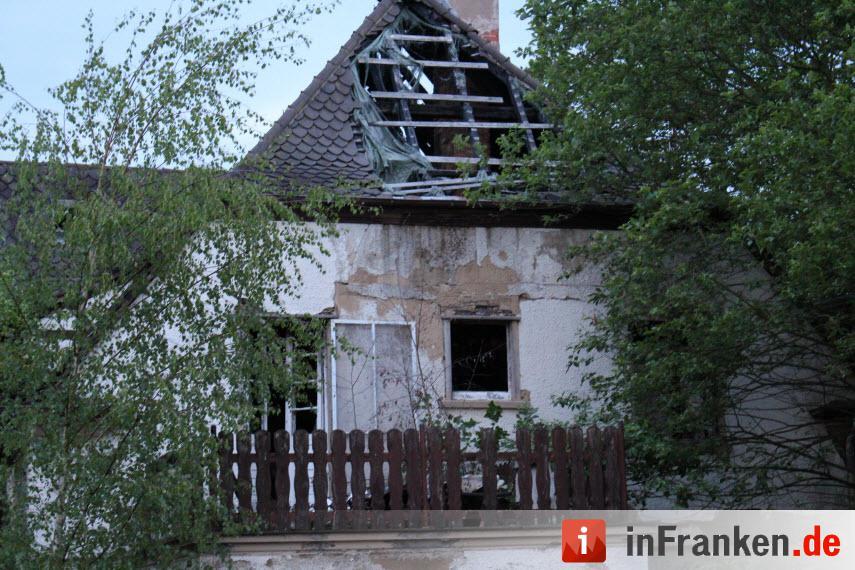 Brand in Wohhausruine in Mainleus