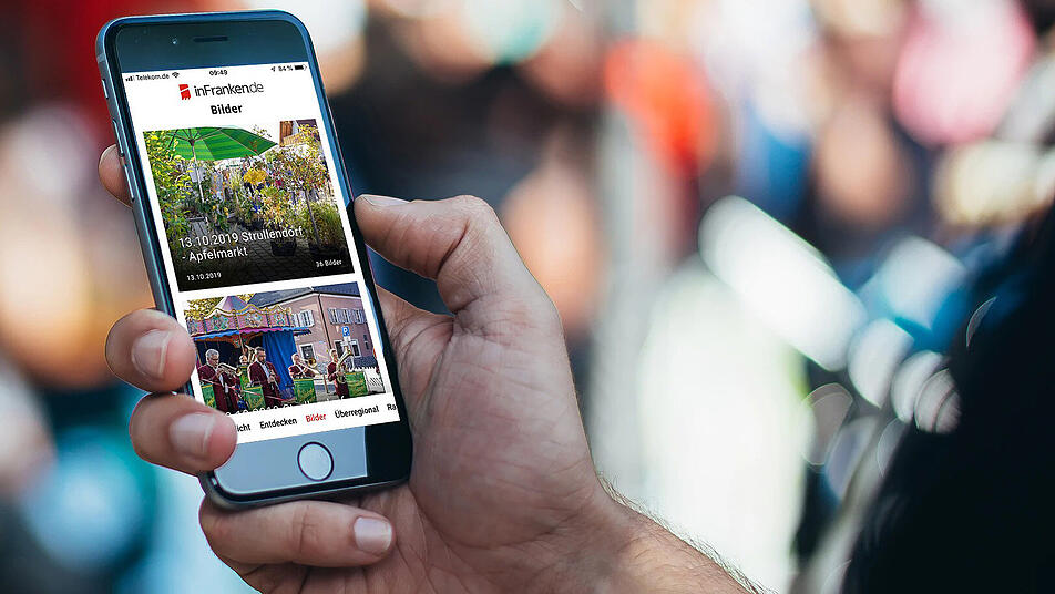 Bildergalerien zwischen Entdecken und Überregionales. Bildnachweis: smartmockups.com/inFranken.de
