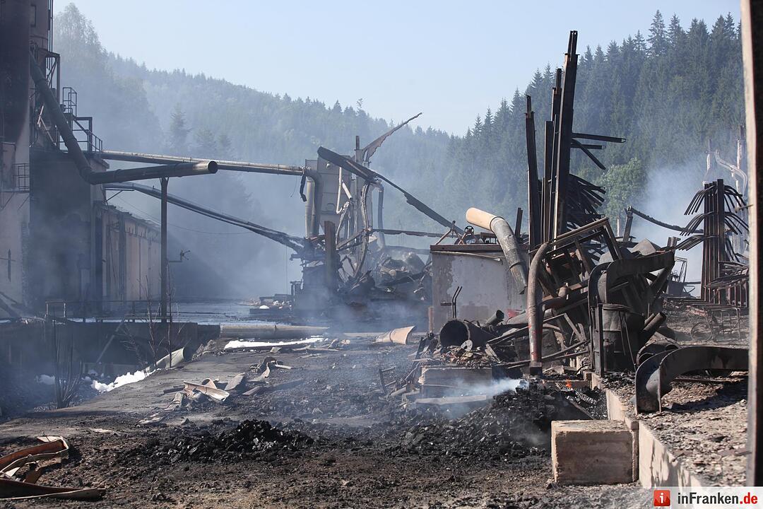 Verwüstung nach Sägewerk-Brand