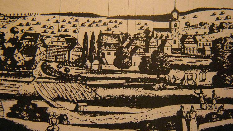 Walsdorf im 19. Jahrhundert (Lithografie von landgraf)