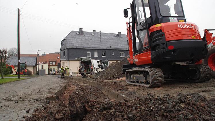In Hesselbach sind die Erdarbeiten weitgehend abgeschlossen. Foto: Marco Meißner