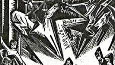 "Du hast deinen Bruder getötet": Der Holzschnitt zeigt die Ermordung eines jungen Revolutionärs durch einen Freikorps-Mann.