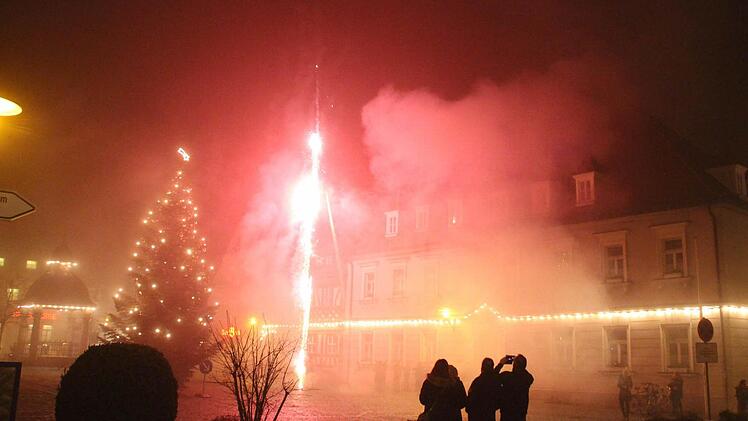 Silvester auf dem Höchstadter Marktplatz. Foto: Andreas Dorsch