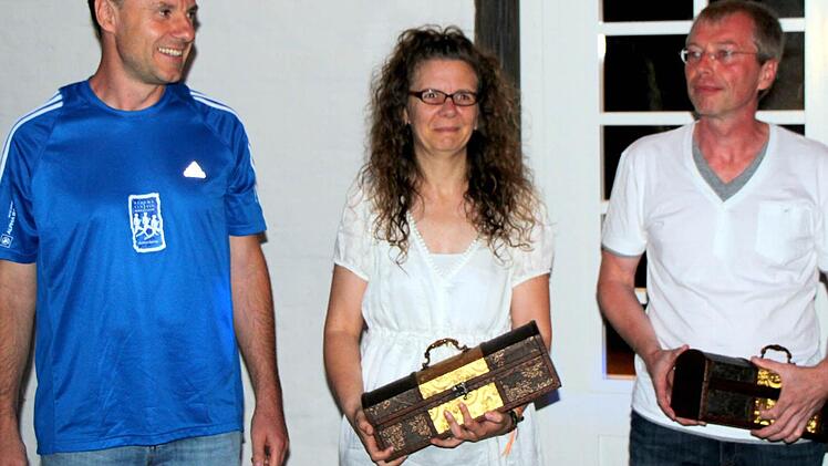 Markus Murk, Anja Sebastian und Axel Girreser (von links) sind die neuen Organisatoren des Schwanberglaufes. Foto: Thomas