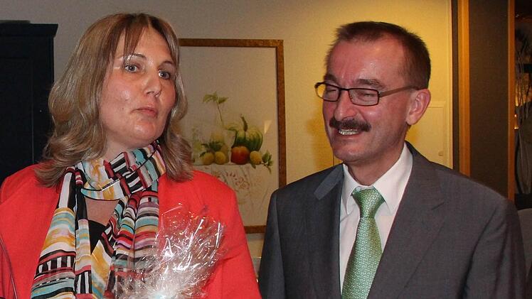 Birgit Weber mit dem CSU-Stadtratsfraktionsvorsitzenden Hans-Herbert Hartan.