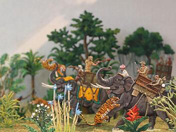 Elefanten kommen in vielen Jagdszenen vor. Foto: Sonja Adam