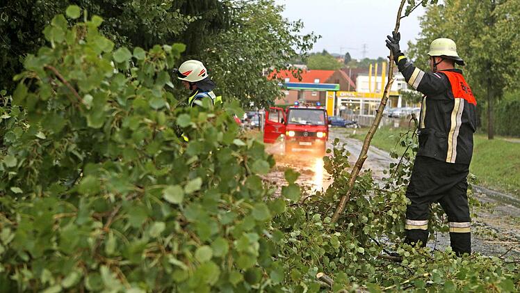 Blitz, Donner, Regen, Hagel: Die Unwetter in Oberfranken haben zahlreiche Bäume entwurzelt, Häuser abgedeckt und Straßen überflutet. Mehrere Keller liefen voll Wasser. Feuerwehr und THW waren mit bis zu 50 Einsätzen beschäftigt. Foto: News5/Herse