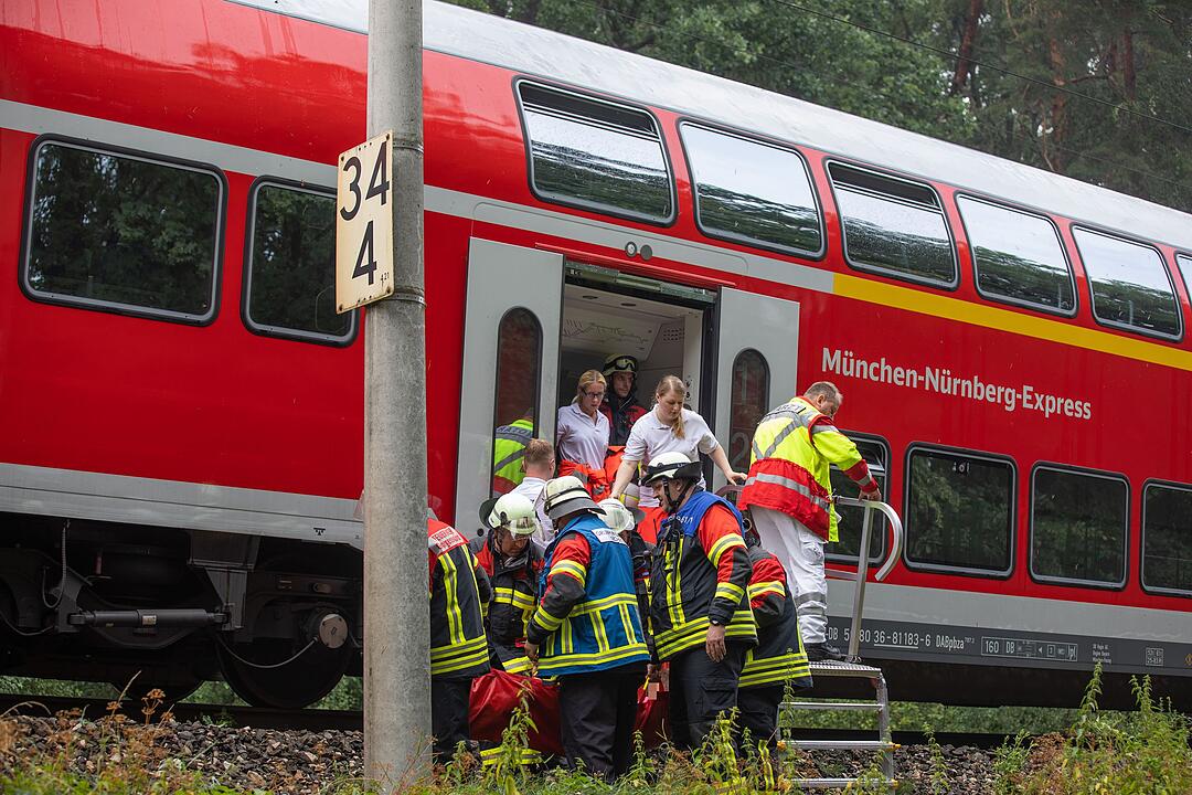 In der Nähe von Roth: Baum stürzt auf Gleise - Zugverbindung lahm gelegt