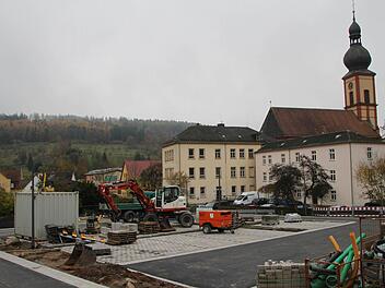 Die Parkplätze auf der Obermang nehmen Gestalt an.  Fotos: Ulrike Müller