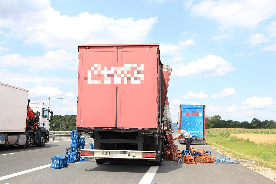 Mineralwasser auf der Autobahn