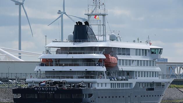 Ankunft des Kreuzfahrtschiffs &laquo;Hondius&raquo; im Hafen von Rotterdam
