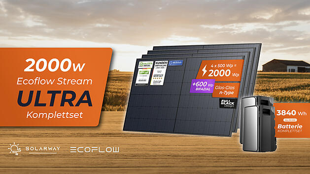 Das EcoFlow STREAM System ermöglicht effiziente Stromerzeugung und -speicherung für private Haushalte zu attraktiven Konditionen bei Solarway.