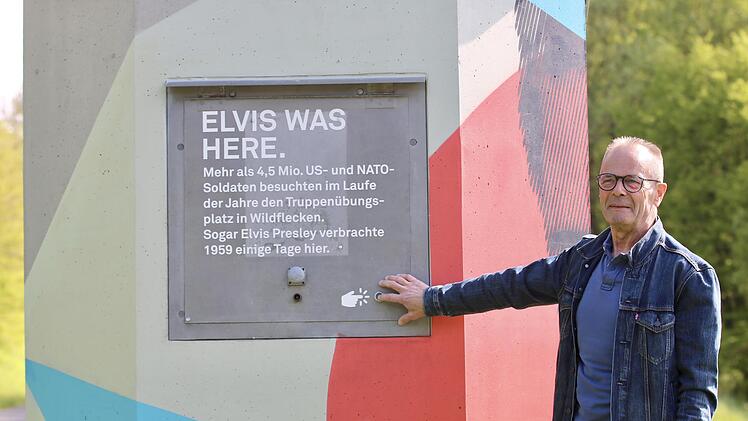 2. Bürgermeister Wolfgang Illek setzte eine Idee um, so dass Elvis Presley am Radweg   zu hören ist.Foto Sebastian Schmitt