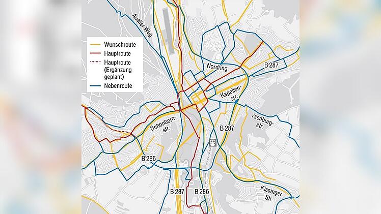 Das Radnetz in Bad Kissingen