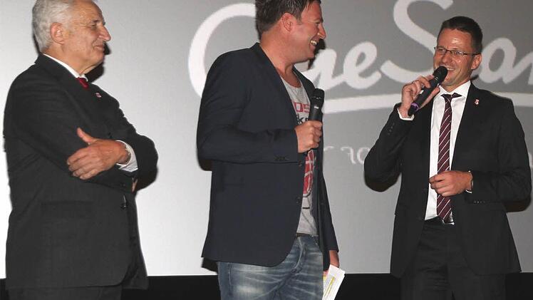 Norbert Sieben, Matthias Steger, Rolf Beyer, Trainer Andrea Trinchieri,. Foto: Bertram Wagner