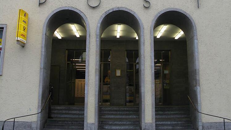 Das Postgebäude in der Coburger Hindenburgstraße