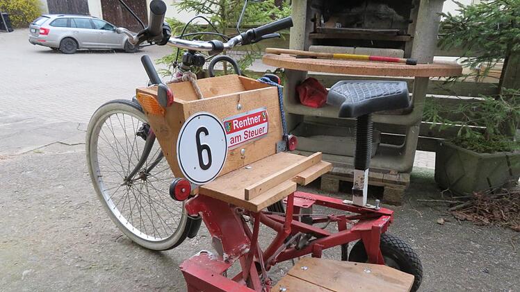 Er funktioniert gut - der Rollator "Marke Eigenbau", für den Paul Krapp verschiedene Teile recycelt hat.Monika Schütz