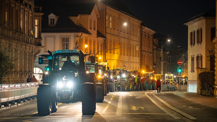Landwirte demonstrieren in Bamberg gegen Ampel-Pläne