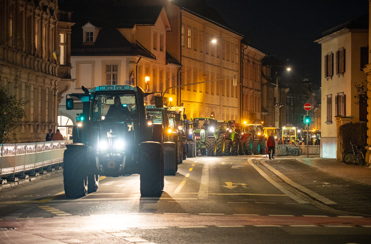 Bamberg: Landwirte demonstrieren in Innnestadt gegen Ampel-Pläne