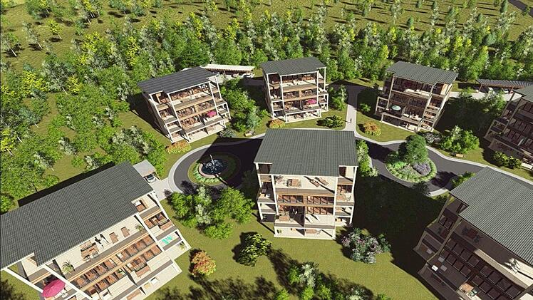 Neue Pläne für das Jedicke-Gelände: Aus den geplanten sieben Häusern werden voraussichtlich sechs und die werden vermutlich auch nur zwei- und nicht dreistöckig. Animation/consello projektmanagement