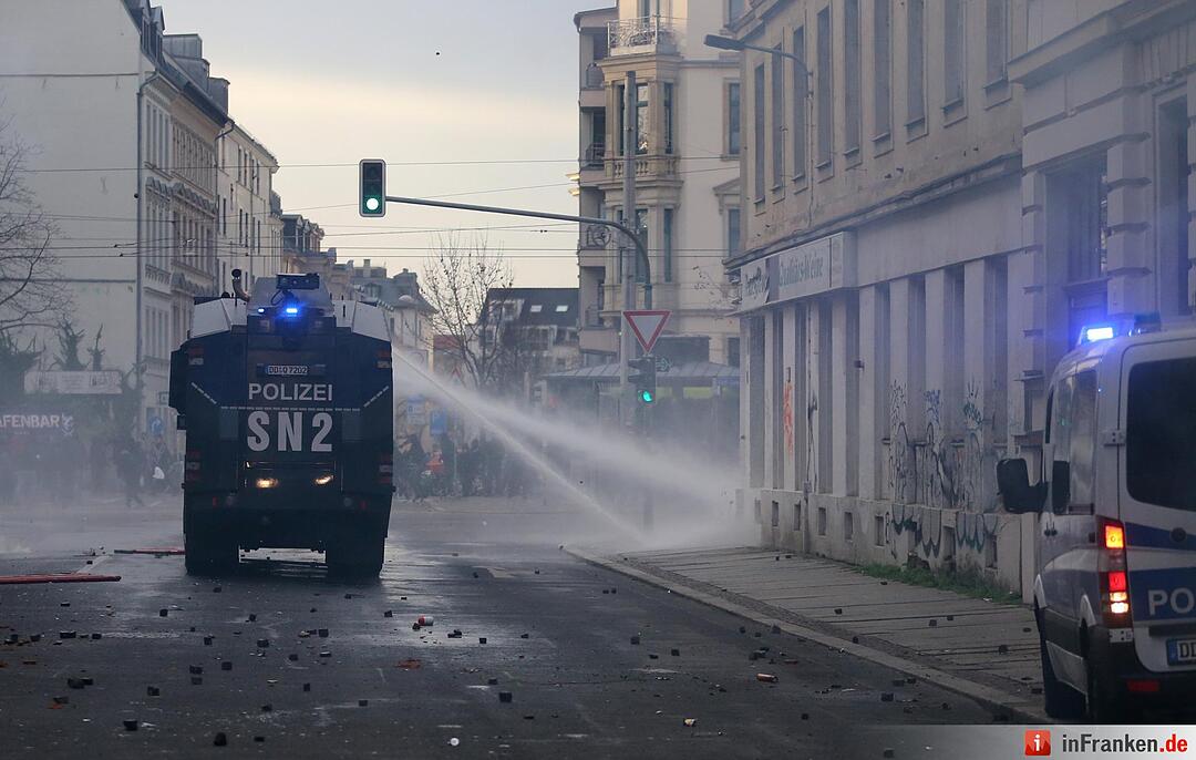 Krawalle in Leipzig