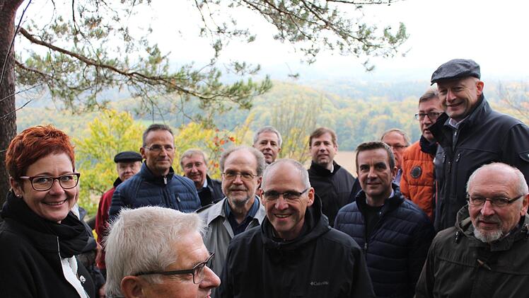 Die Gruppe bei der Silberecke, dem h&ouml;chsten Punkt  Foto: Landratsamt Forchheim