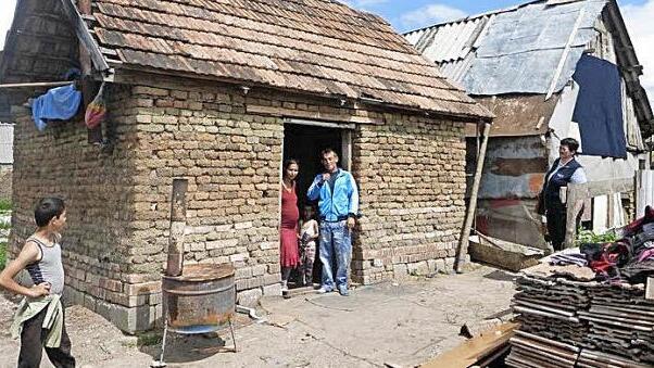 Eine typische Wohnhütte aus Lehm.