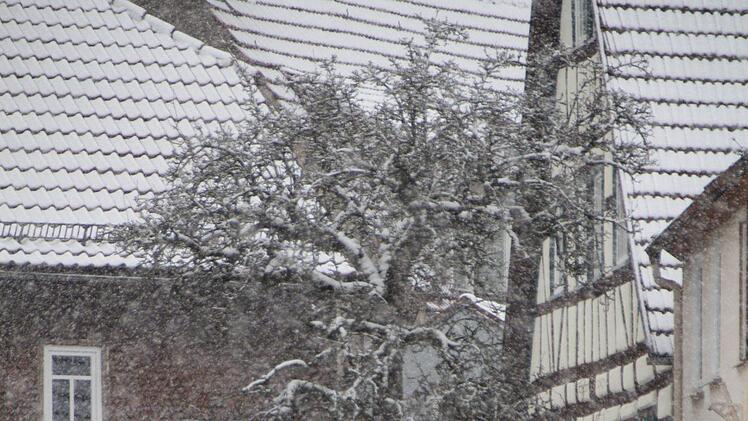 Schnee in Bad Brückenau Foto: Ulrike Müller