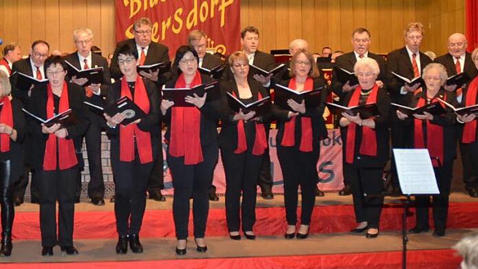 Der Gesangverein Ebersdorf bei Ludwigsstadt gehört zu den vielen Chören, die bei den Benefizkonzerten mitwirken. Foto: K.-H. Hofmann/Archiv