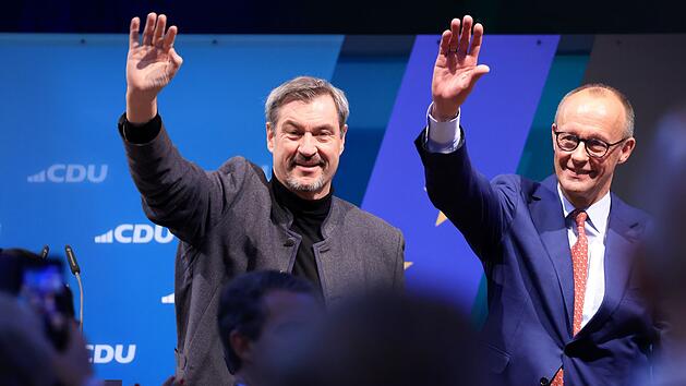 Markus S&ouml;der und Friedrich Merz